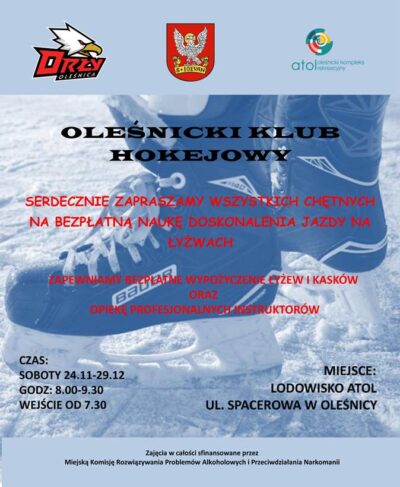 Z Orłami doskonal swoje umiejętności jazdy na łyżwach