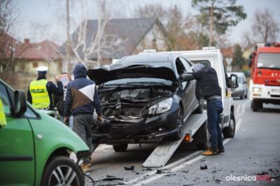 Wypadek pod Sokołowicami. Trasa ostrowska jest zablokowana [ZDJĘCIA]