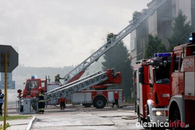[AKTUALIZACJA] Pali się stolarnia przy ul. Kilińskiego w Twardogórze