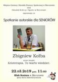 Wykład Zbigniewa Kołby dla seniorów już w najbliższy piątek