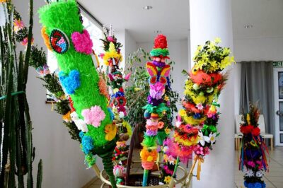 Warsztaty tworzenia palm wielkanocnych dla dzieci w Dobroszycach