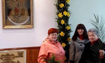 Malerzów z piękną wielkanocną palmą