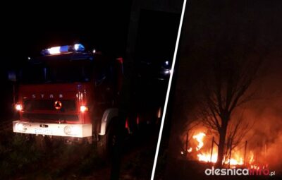 Ochotnicza Straż Pożarna z Bierutowa i Zbytowej gasiła dzikie wysypisko