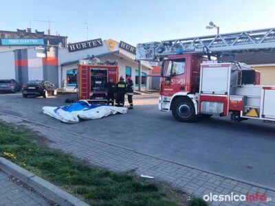 Mężczyzna chciał skoczyć z dachu budynku przy 3 Maja