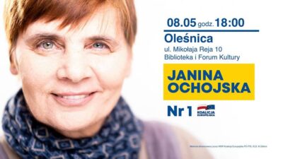 Janina Ochojska spotka się z mieszkańcami Oleśnicy