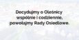 Młodzi dla Oleśnicy apelują o powołanie rad osiedlowych