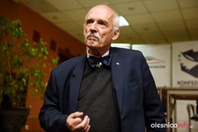 Janusz Korwin-Mikke na spotkaniu przedwyborczym w Oleśnicy: Nie lubię Unii Europejskiej