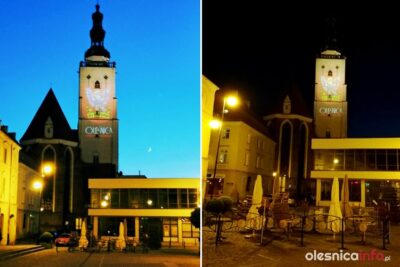 Kolejna iluminacja świetlna na oleśnickiej  bazylice