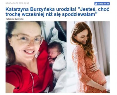 Prezenterka Kasia Burzyńska została mamą. Wiecie, że skończyła I LO i pochodzi z Dobroszyc?