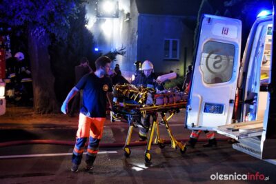 Poważne obrażenia u kobiety poszkodowanej w pożarze