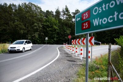 Bezpieczniej przy zjeździe z Sokołowic na trasę ostrowską
