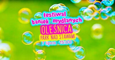 Bańki mydlane nad oleśnickimi stawami w niedzielę