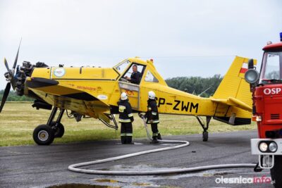 Dromadery gaszą pożar lasu pod Dobroszycami [ZDJĘCIA]