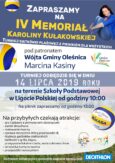 IV Memoriał Karoliny Kułakowskiej 14 lipca w Ligocie Polskiej