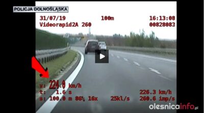 Pościgowa grupa SPEED zatrzymała pirata drogowego w okolicy węzła Oleśnica Zachód