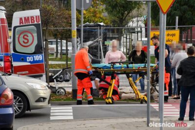 Potrącenie kobiety przy Sinapiusa [ZDJĘCIA]