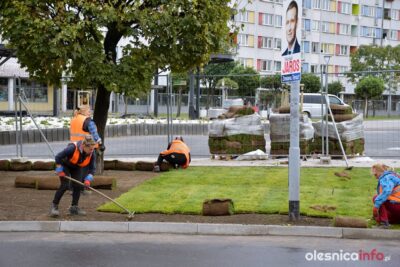 Zielono wokół placu Zwycięstwa, czyli prace na finiszu