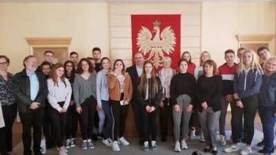 Młodzież z Warendorfu na spotkaniu w ratuszu