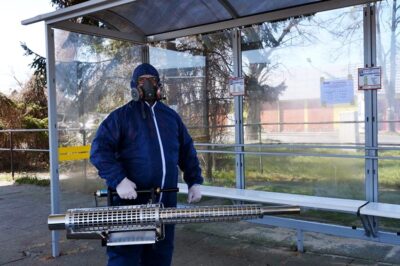 Dezynfekcja przestrzeni miejskiej w Sycowie