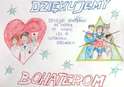 Uczniowie Szkoły Podstawowej nr 2 dziękują medykom