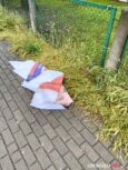 Kolejny zniszczony baner wyborczy. Tym razem Andrzeja Dudy