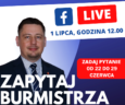 Burmistrz zaprasza na live na Facebooku. Już można wpisywać pytania