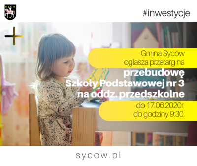 Szkoła Podstawowa nr 3 idzie do przebudowy