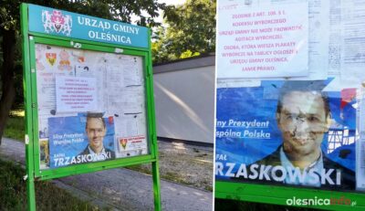 Mieszkaniec zgłasza wyborczą interwencję. Chodzi o plakat kandydata w gminnej gablocie
