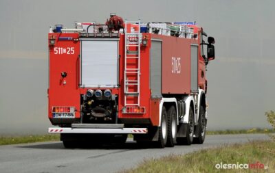 Pożar przy ul. Kopernika w Oleśnicy