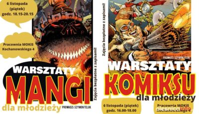 Bezpłatne warsztaty mangi i komiksu dla młodzieży z Szymonem Telukiem. Ruszają zapisy