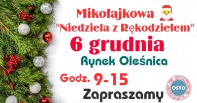 Niedziela z Rękodziełem dzisiaj na oleśnickim Rynku