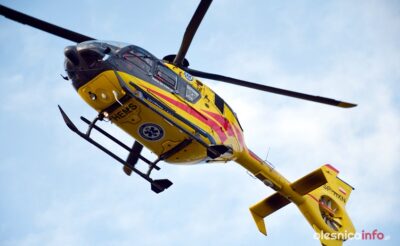 Śmigłowiec Lotniczego Pogotowia Ratunkowego ląduje w Zbytowej