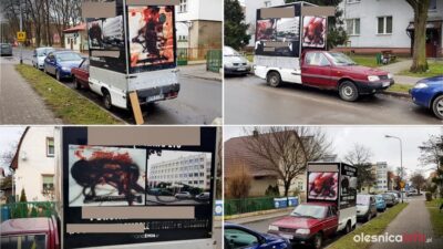 Baner zniszczony kolejny raz. Mieszkańcy biorą sprawy w swoje ręce