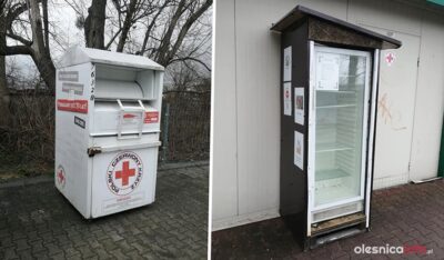 Przeniesiono społeczną lodówkę i kontener na odzież używaną