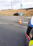 Auto wypadło z drogi i zatrzymało się w rowie