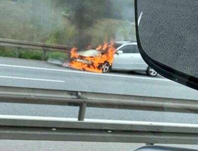 Pożar samochodu! Tworzą się ogromne korki w stronę Warszawy