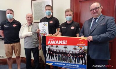 Team-Plast KK Oleśnica z wizytą u burmistrza Oleśnicy