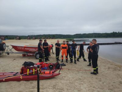 Strażacy ćwiczyli nad zalewem w Stradomi Wierzchniej