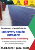 Ulica Wodna już gotowa. Na odbiór przyjedzie wojewoda