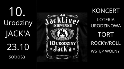 10. urodziny Jack’a. Oleśnicki pub zaprasza