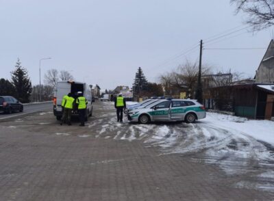 Policjanci z oleśnickiej drogówki służą na polsko-białoruskiej granicy