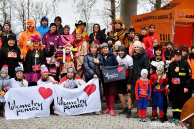 Bieg karnawałowy WOŚP nad stawami w Oleśnicy