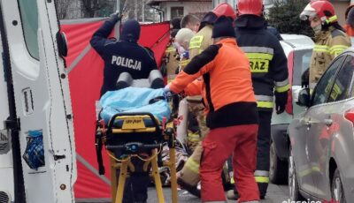 Przy ulicy Skłodowskiej w Oleśnicy trwa reanimacja mężczyzny