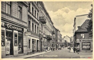 Ulica 3 Maja w Oleśnicy na starej fotografii