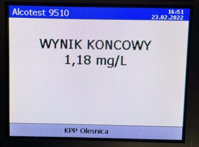 Obywatelskie zatrzymanie pijanego kierowcy.41-latek miał ponad dwa promile alkoholu