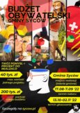 17 sierpnia ruszają zgłoszenia projektów do Budżetu Obywatelskiego Gminy Syców