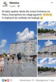 Miejska opozycja pyta: czy kąpiele w fontannie są bezpieczne?