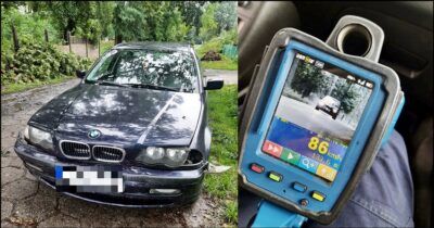 23-latek jechał BMW za szybko i bez uprawnień