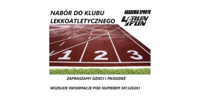 Akademia Sportu Run4Fun ogłasza nabór chętnych do sekcji lekkoatletycznej