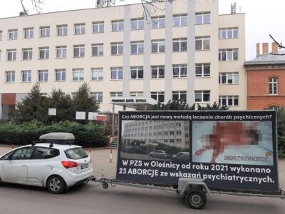 Lekarka próbowała zagłuszyć akcję przeciwników aborcji. Interweniowała policja